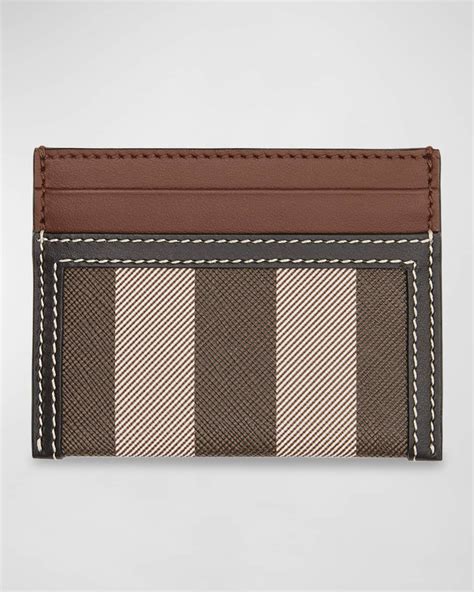 burberry trench leather sandon card case|Check Card Case in Sand .